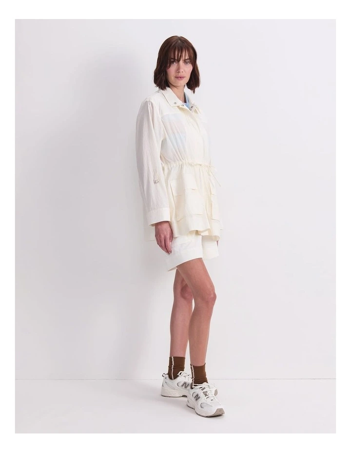 Sal Pocket Windcheater in Cream image 3
