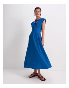 Ariana Pintuck Linen Dress