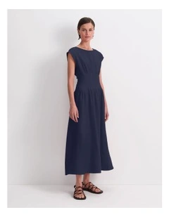 Ariana Pintuck Linen Dress