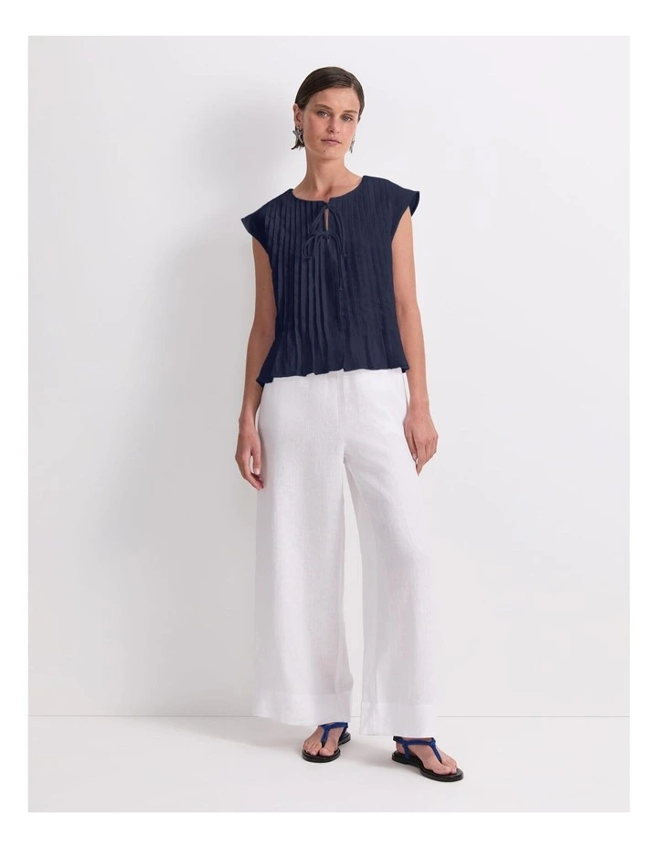 Ariana Pintuck Linen Blouse image 3