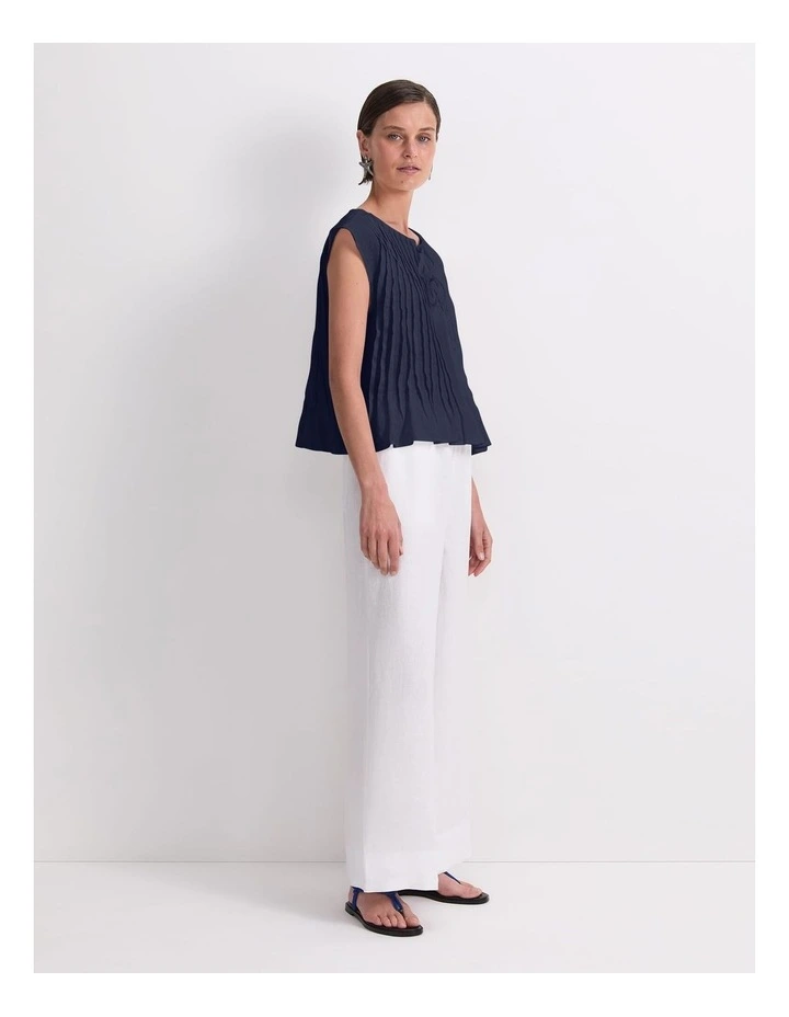 Ariana Pintuck Linen Blouse image 4
