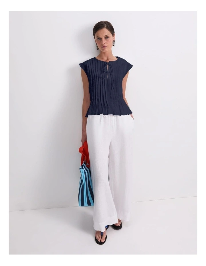 Ariana Pintuck Linen Blouse image 5