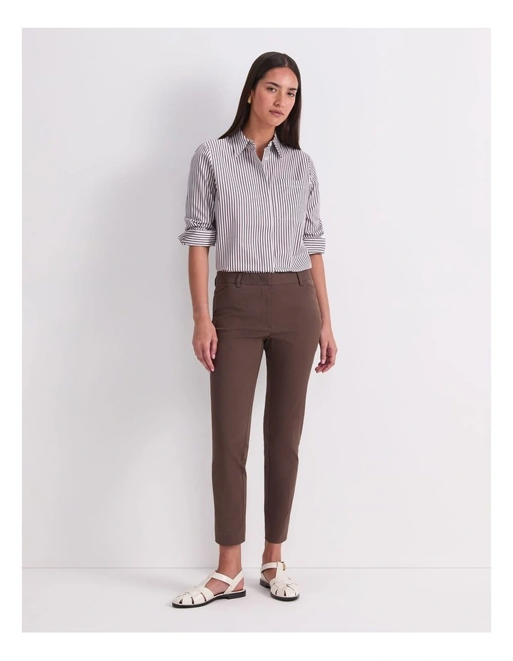 Evie Capri Pant in Brown image 1