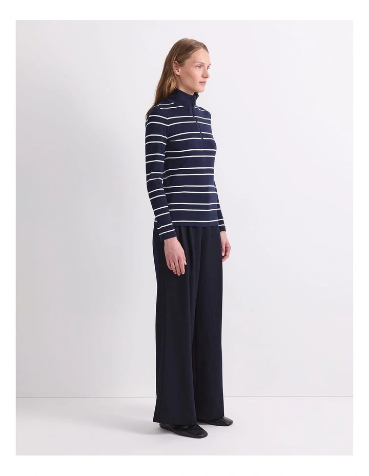 Lucy Stripe Zip Funnel Neck image 3