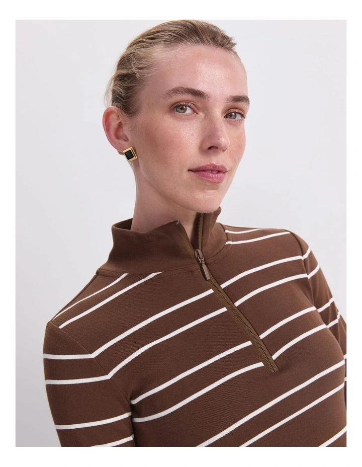 Lucy Zip Funnel Neck Top image 4