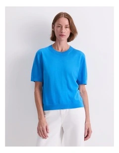 Francis Merino Tee in Blue