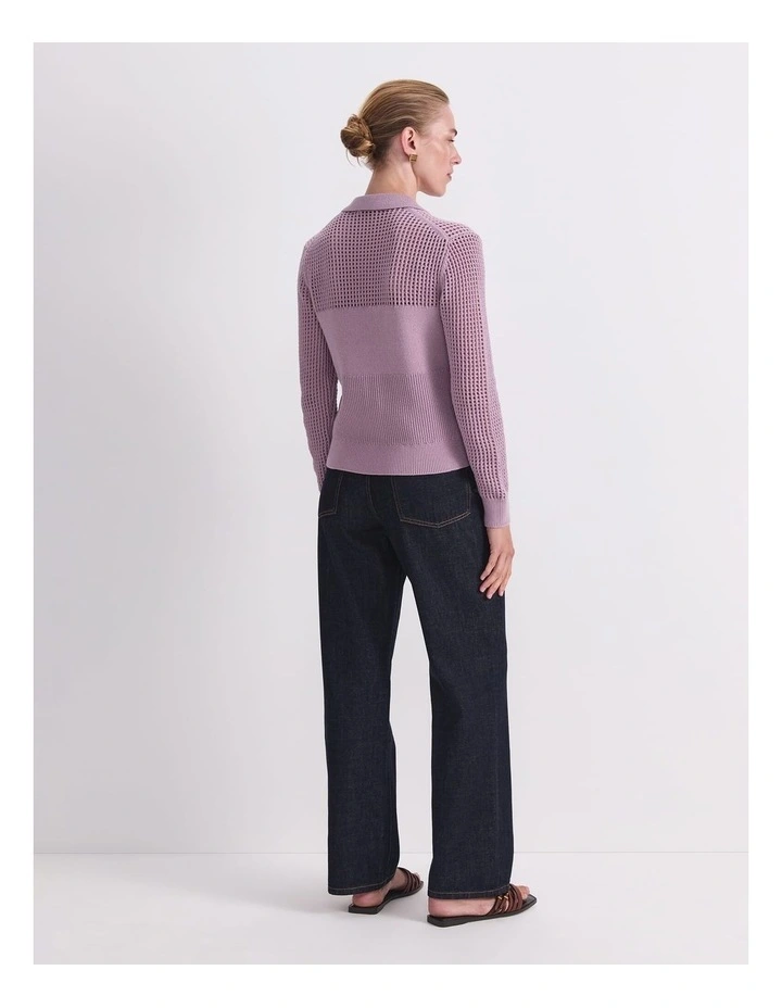 Elka Pointelle Shirt Cardigan image 2