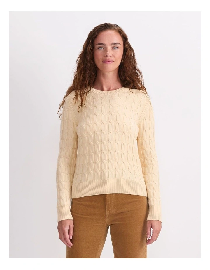 Audrey Check Culotte Sweater in Yellow image 1