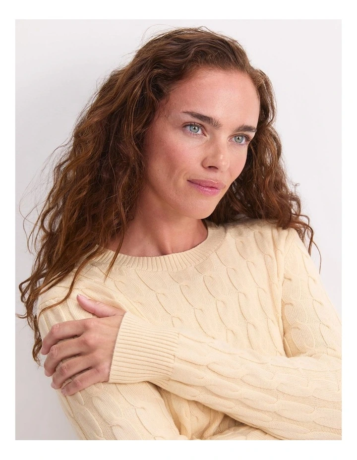 Audrey Check Culotte Sweater in Yellow image 4