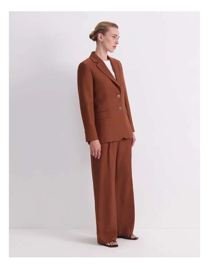 Wren Blazer in Brown image 3
