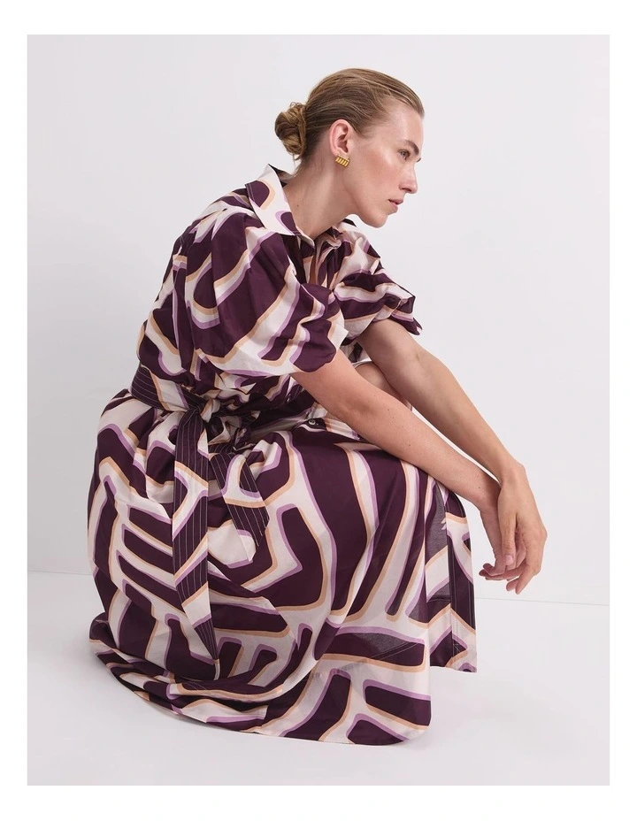 Penny Print Midi Dress in Multi image 5