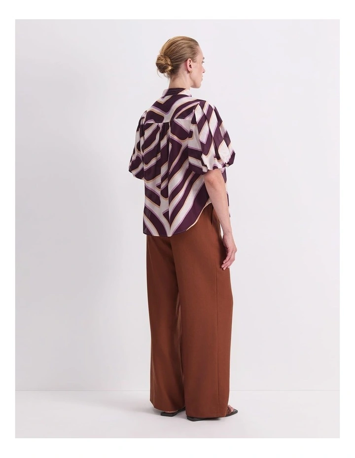 Penny Short Sleeve Cotton Silk Blouse image 2