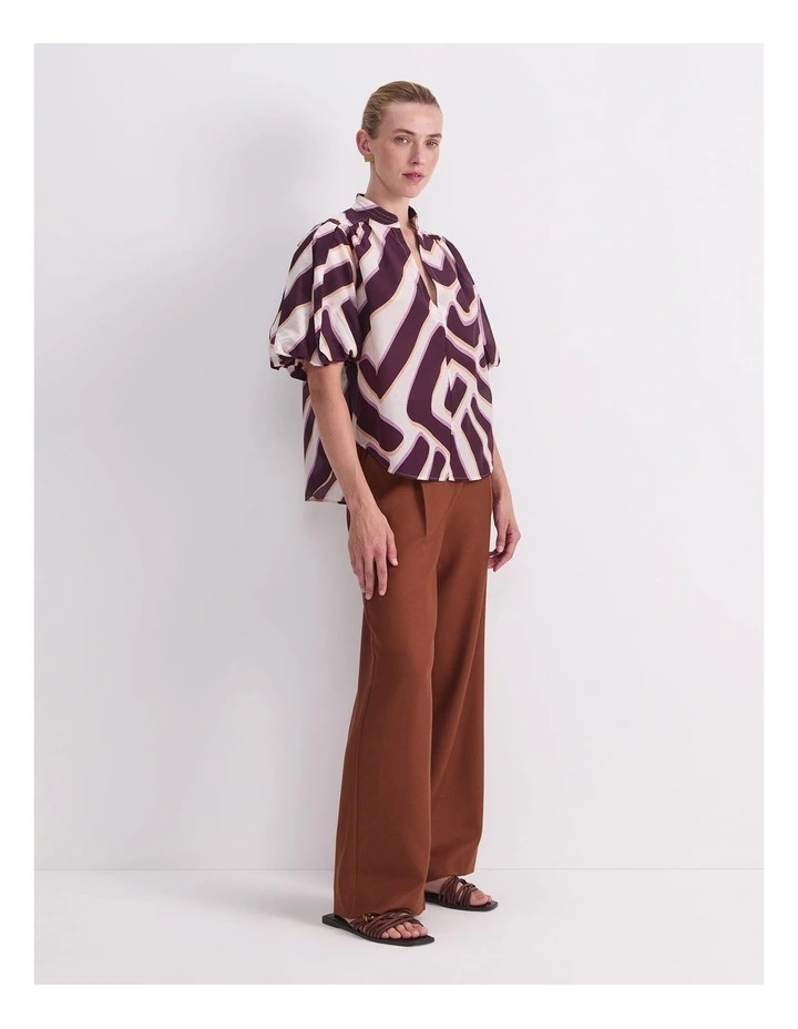 Penny Short Sleeve Cotton Silk Blouse image 3