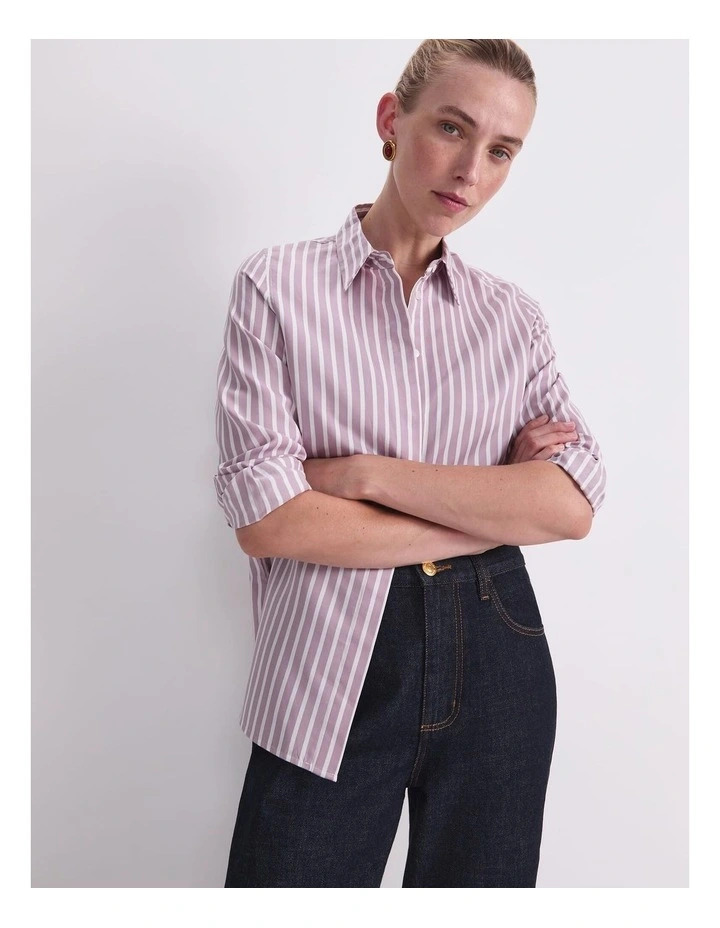Hannah Stripe Cotton Silk Shirt image 5