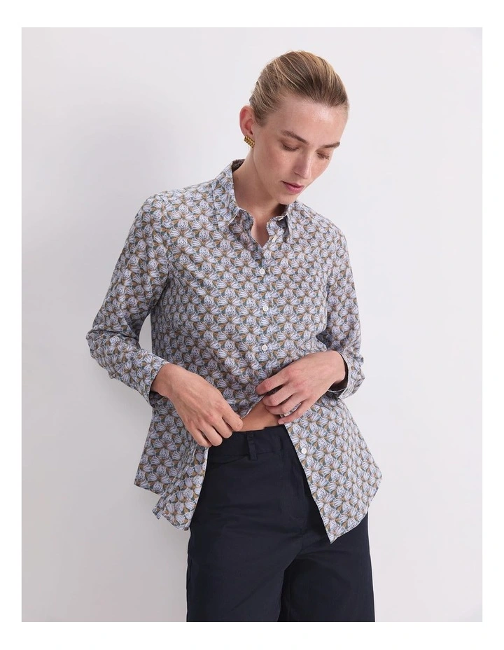 Evelyn Liberty Long Sleeve Shirt in Multi image 5
