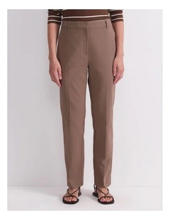 Yvette Check Pant in Brown