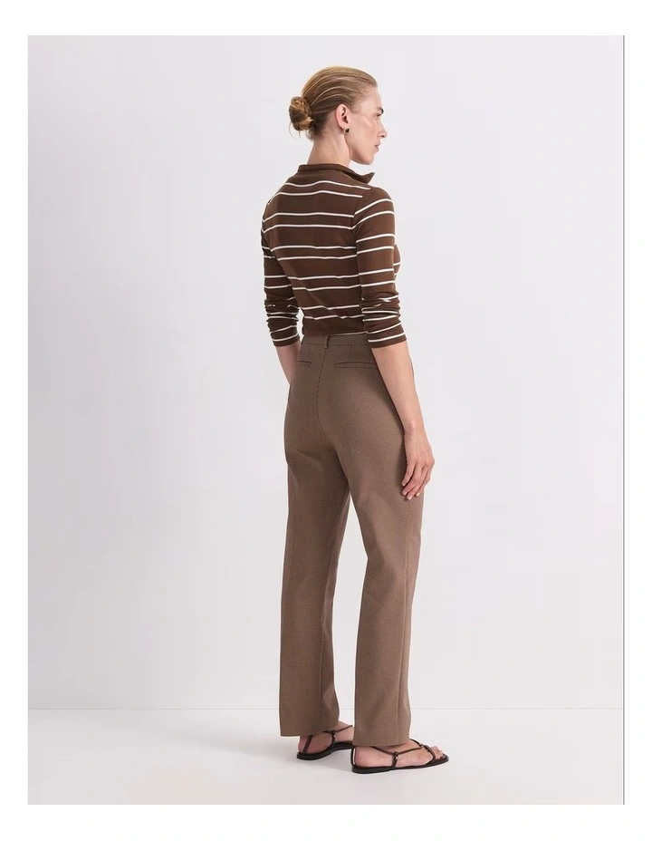 Yvette Check Pant in Brown image 2