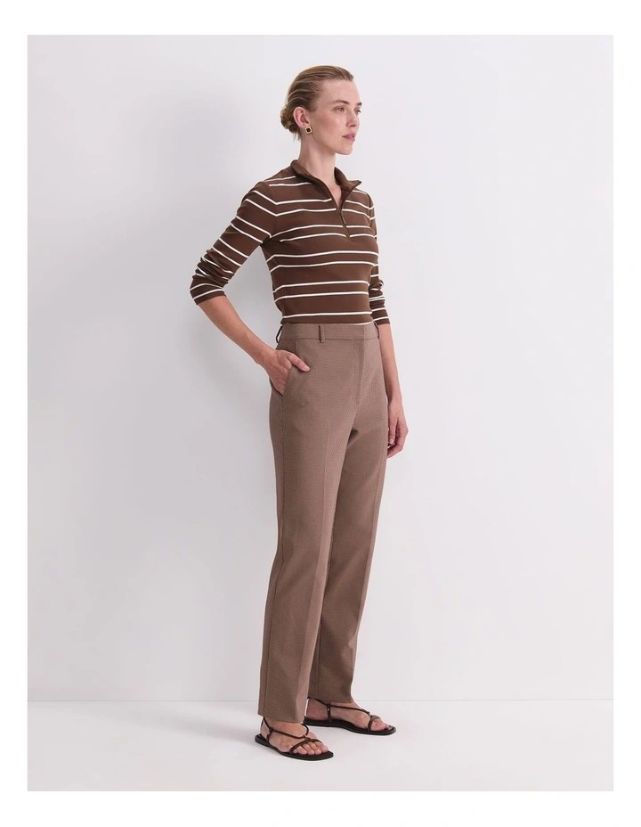 Yvette Check Pant in Brown image 3