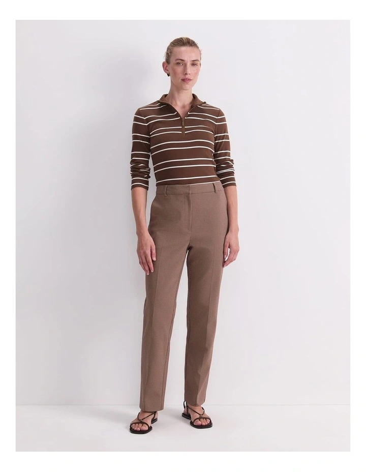 Yvette Check Pant in Brown image 4
