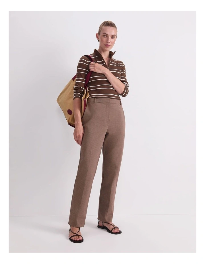 Yvette Check Pant in Brown image 5