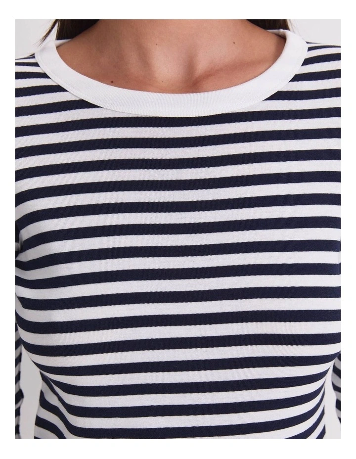 Heidi Long Sleeve Crew Neck Tee in Multi image 7