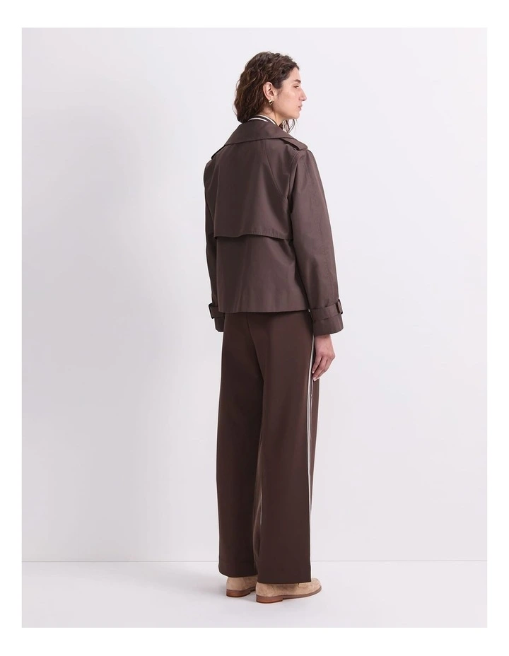 Audrey Crop Trench in Brown image 2