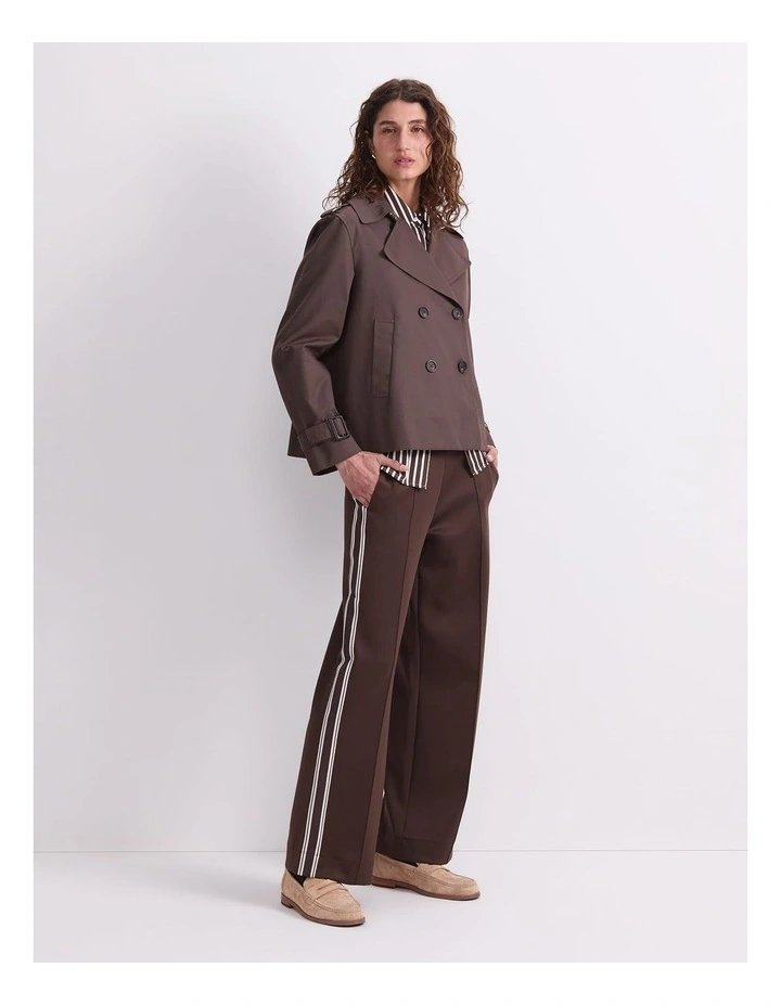 Audrey Crop Trench in Brown image 4