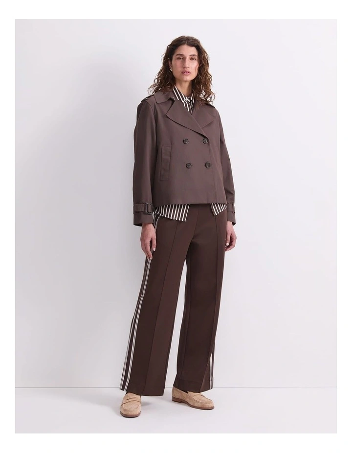Audrey Crop Trench in Brown image 5