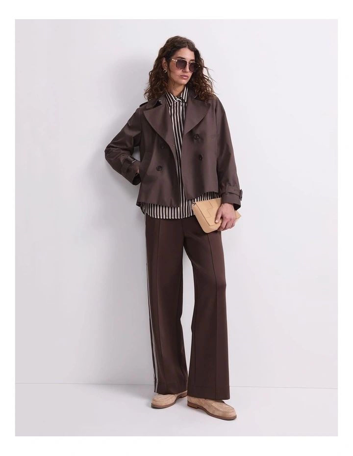 Audrey Crop Trench in Brown image 6