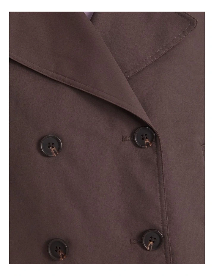 Audrey Crop Trench in Brown image 7