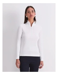 Lucy Zip Funnel Neck Top