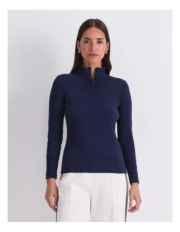 Lucy Zip Funnel Neck Top image 1