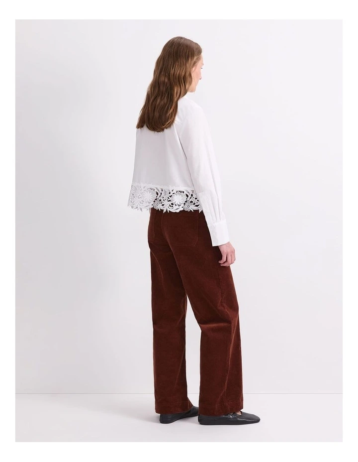 Gracie Lace Shirt in White image 2