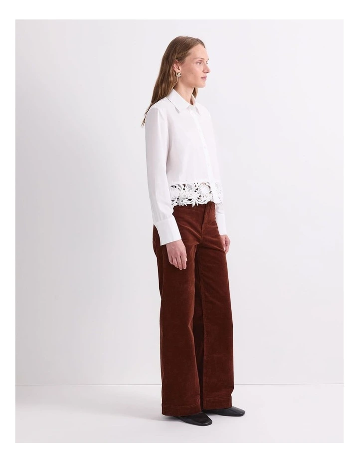 Gracie Lace Shirt in White image 3