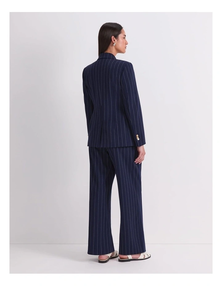Mya Pinstripe Blazer in Blue image 2