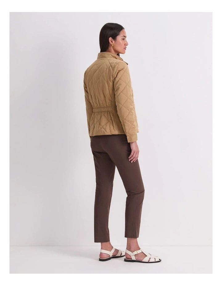 Vera Quilted Jacket in Brown image 2