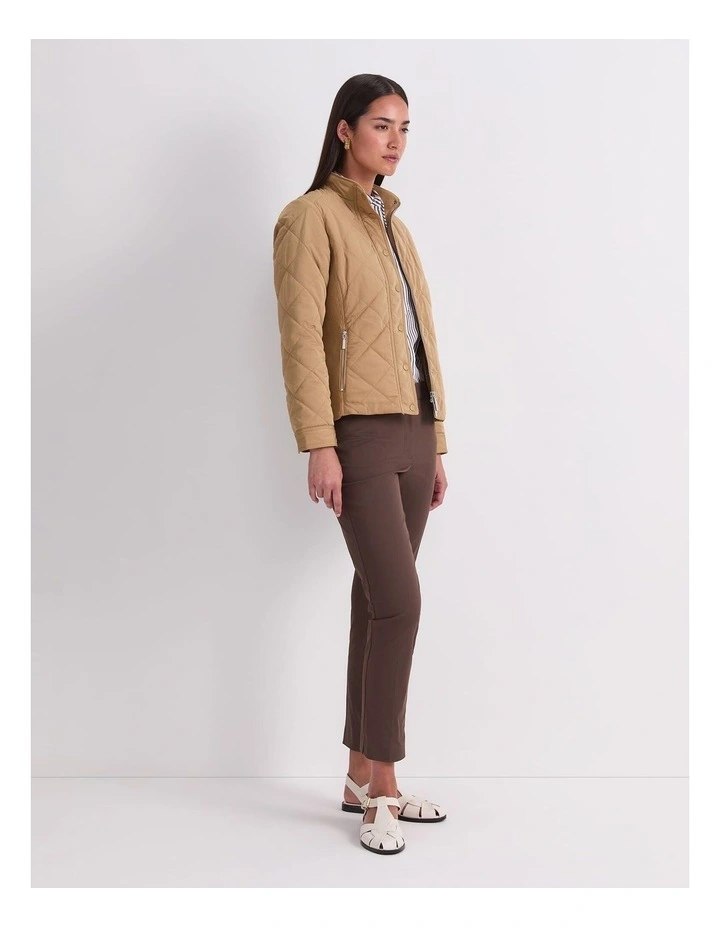 Vera Quilted Jacket in Brown image 3