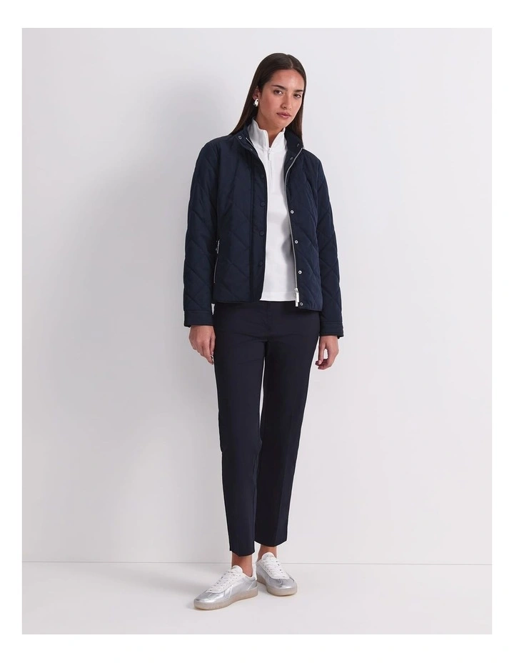 Vera Quilted Jacket in Blue image 4