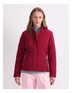 Vera Quilted Jacket in Red