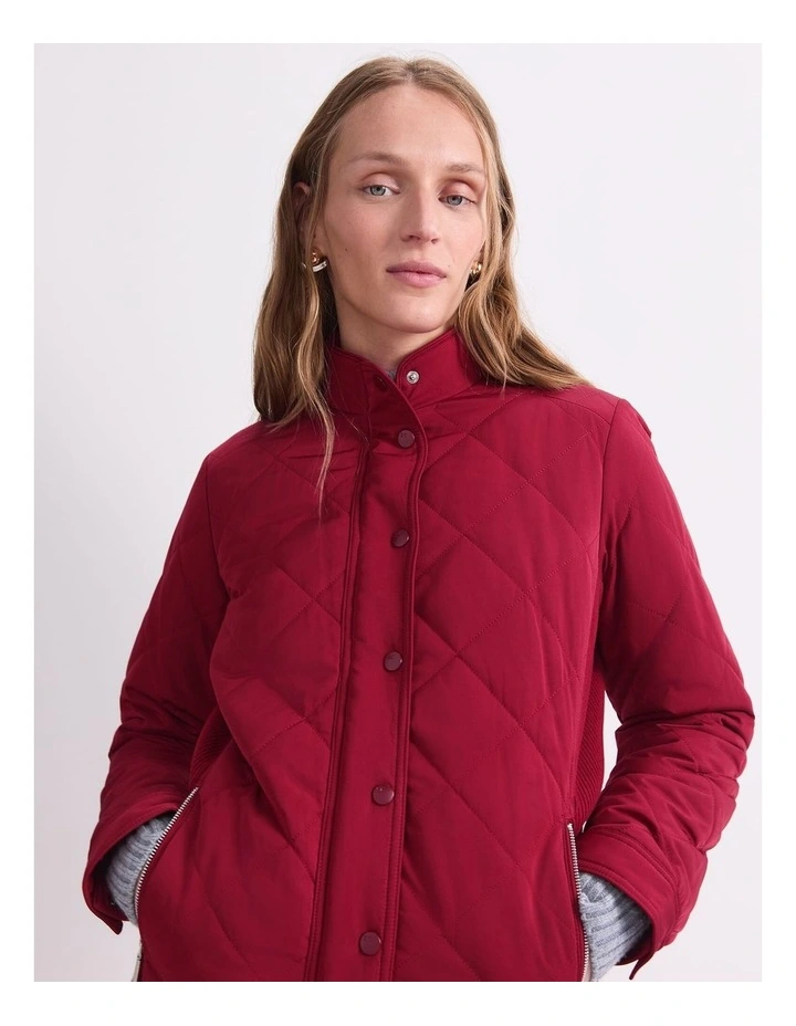 Vera Quilted Jacket in Red image 5