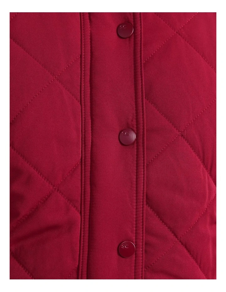 Vera Quilted Jacket in Red image 6
