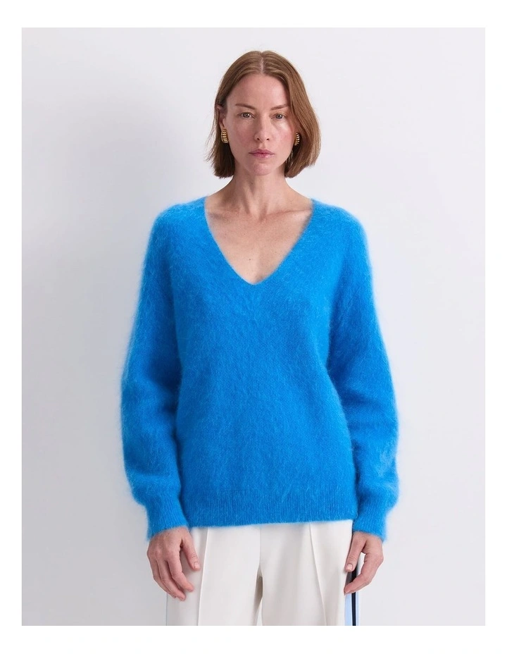 Tatiana Mohair Sweater in Blue image 1