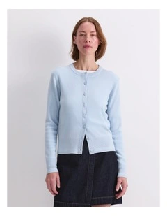 Francis Merino Cardigan in Blue