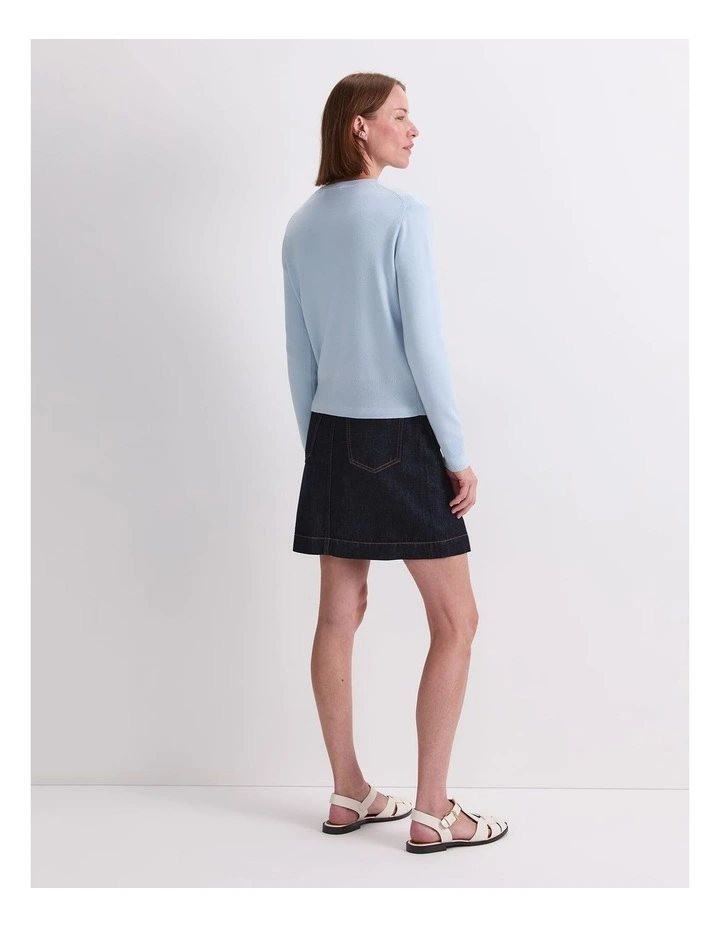 Francis Merino Cardigan in Blue image 2