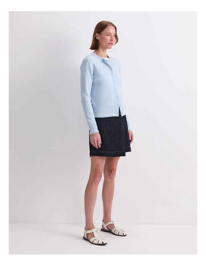 Francis Merino Cardigan in Blue image 3