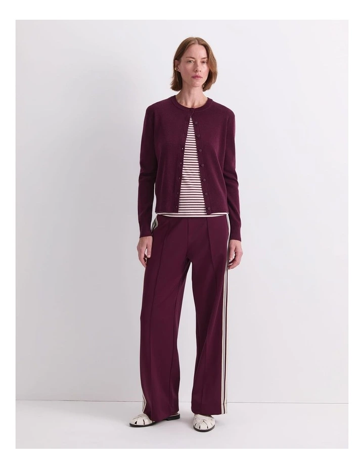 Francis Merino Cardigan in Purple image 3