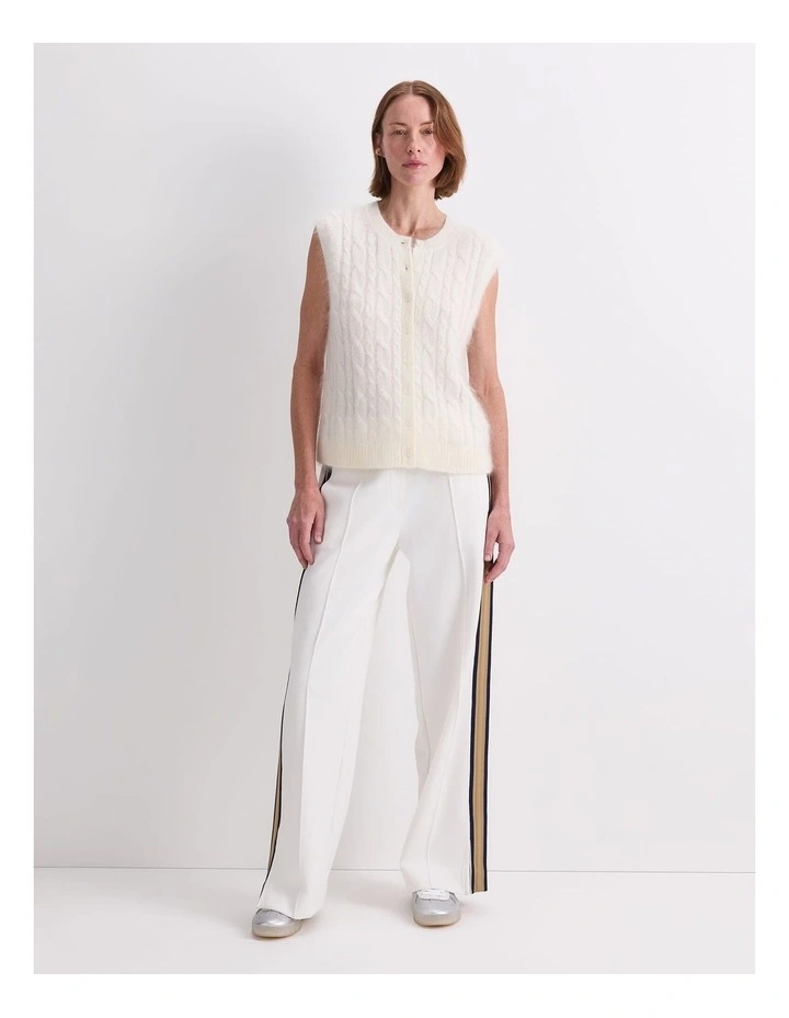 Tatiana Cable Vest in Cream image 4