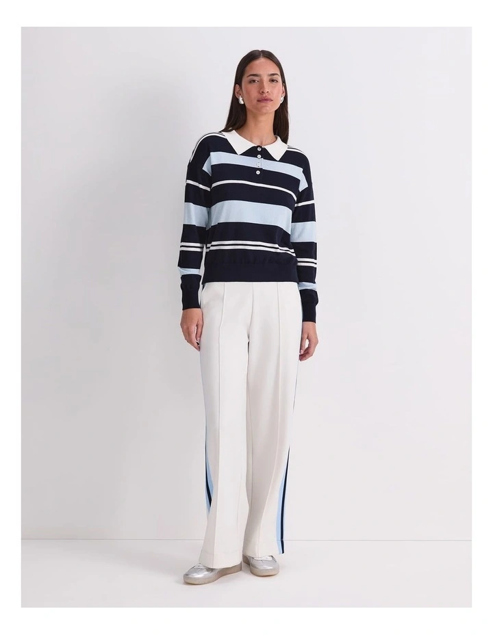 Alphine Oversized Polo Knit in Multi image 4