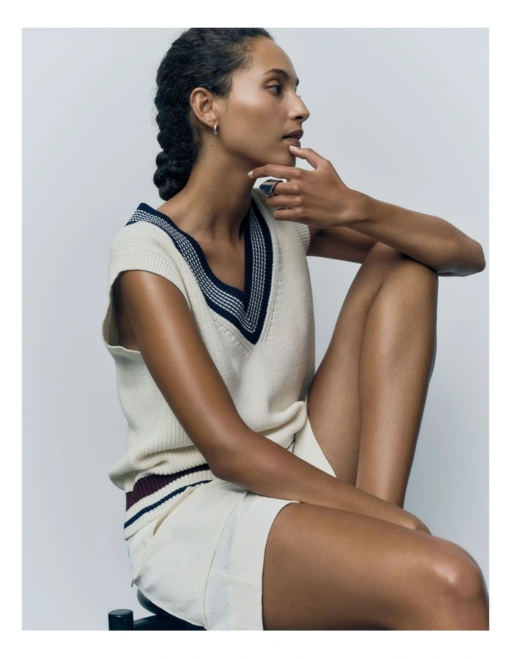 Elka Vest in Winter White image 5