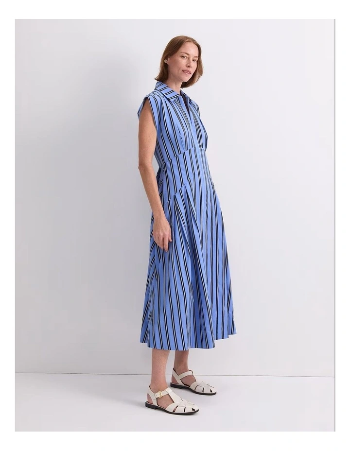 Jade Stripe Dress in Blue image 3